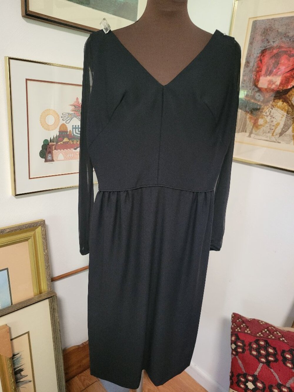 Vintage 50's Little Black Dress Size XS
